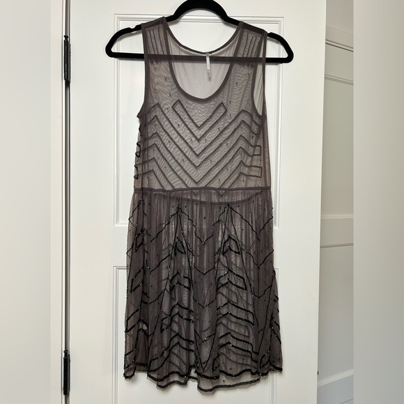 Free People Sheer Beaded Slip Dress (XS) - Picture 3 of 3